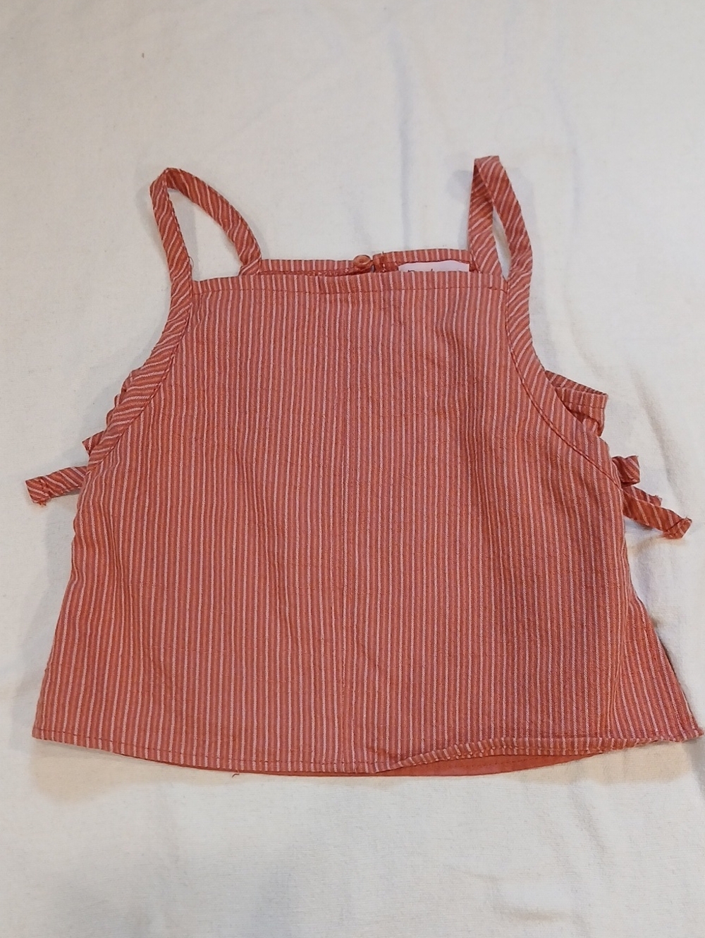 Paisley Lane Striped Tie-Side Camisole in Rust Pink